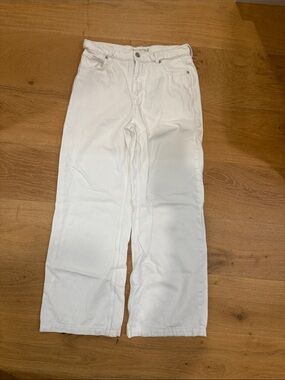 We The Free White Wide-Leg High-Rise Jeans